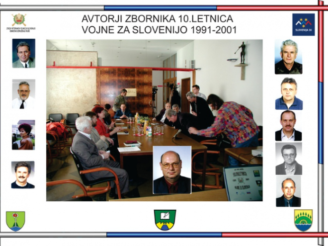 Avtorji zbornika 10. letnica vojne za Slovenijo 1991-2001